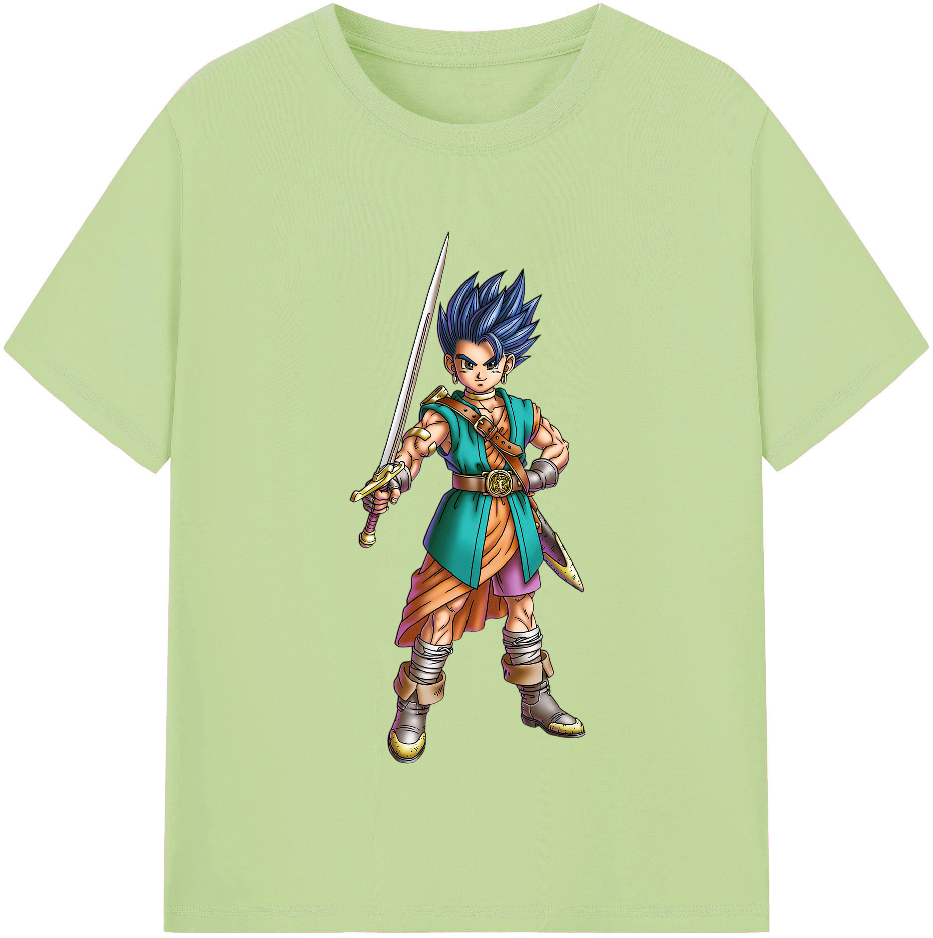 （画像用） ドラゴンクエスト Doragon Kuesuto Dragon Quest 綿100％半袖Tシャツ（フロントプリント）